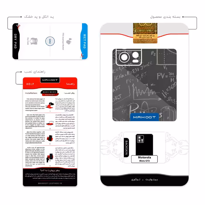 برچسب پوششی ماهوت مدل Physics Science مناسب برای گوشی موبایل موتورولا Moto G72