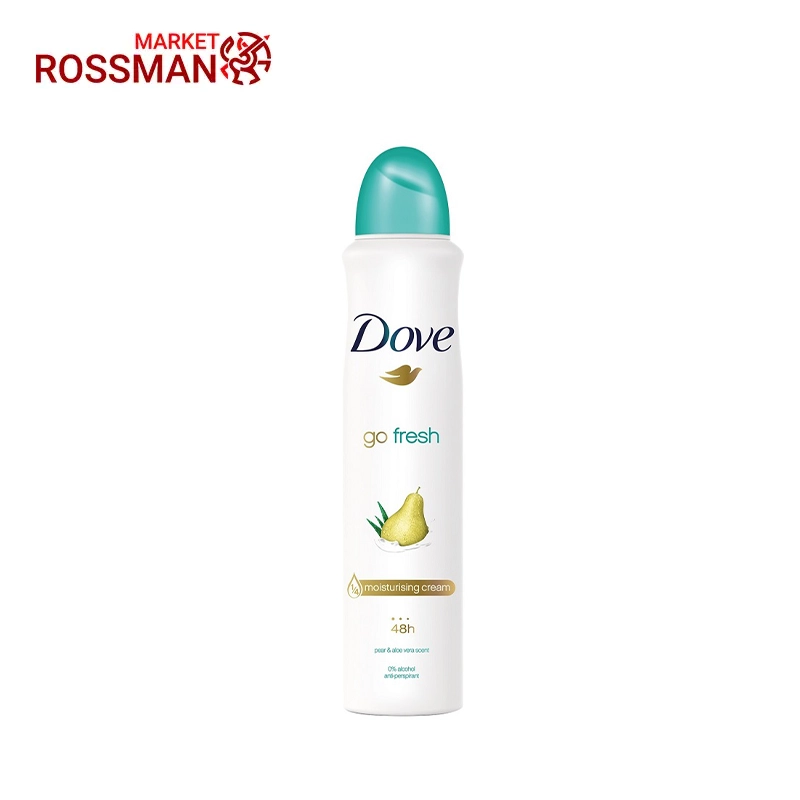 اسپری دئودورانت زنانه داو Dove مدل گلابی و آلوئه ورا حجم 250 میلی لیتر