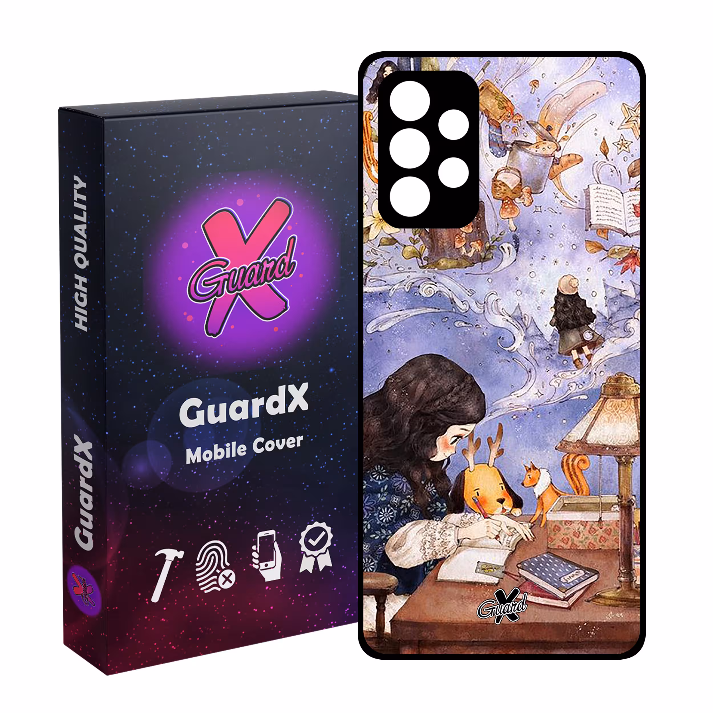 کاور گارد ایکس طرح دختر مدل Glass10293 مناسب برای گوشی موبایل سامسونگ Galaxy A72