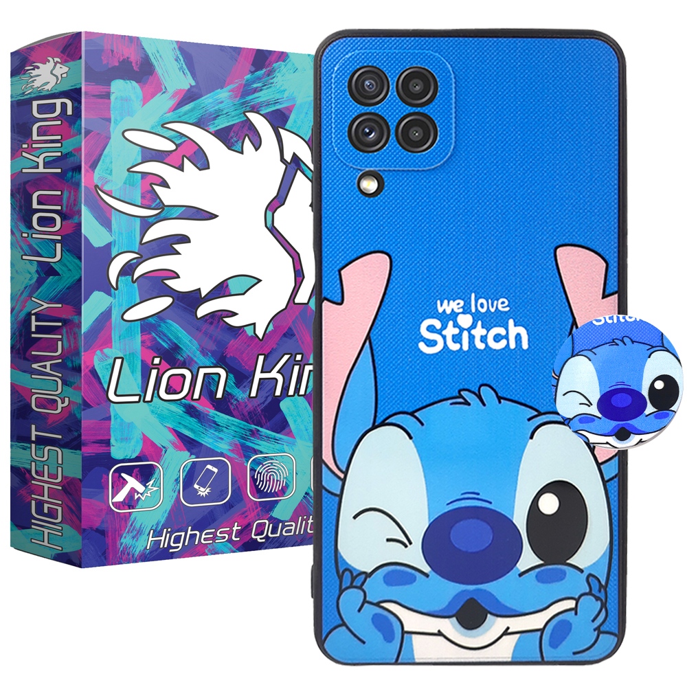 کاور لاین کینگ مدل j2stich مناسب برای گوشی موبایل سامسونگ Galaxy A22 4G به همراه پایه نگهدارنده