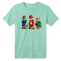 تی شرت آستین کوتاه بچگانه مدل آلوین و سنجاب ها کد 2 رنگ سبز