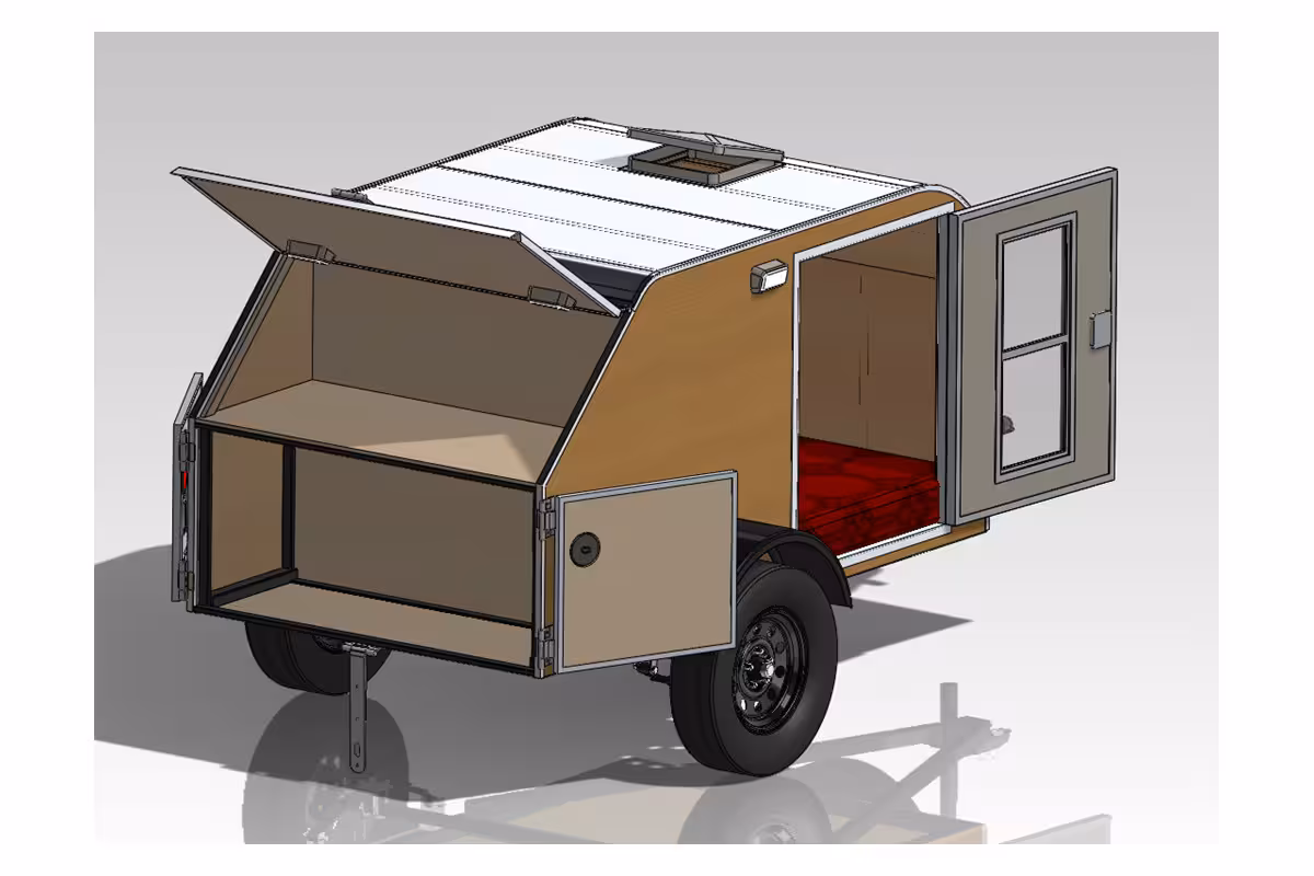 مدل طراحی کانکس کاروان با SOLIDWORKS  سالیدورک