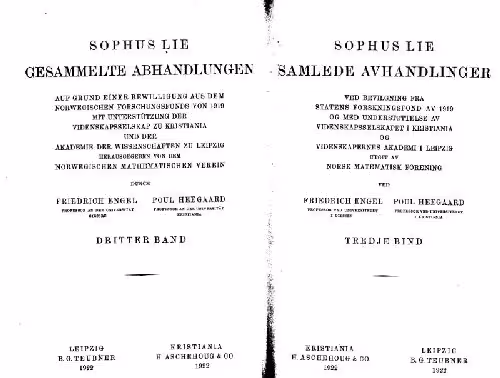 خرید و دانلود نسخه کامل کتاب Sophus Lie: Gesammelte Abhandlungen