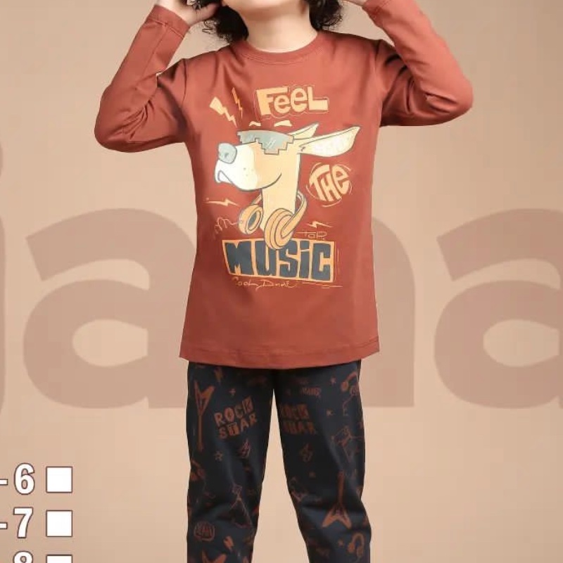 ست  راحتی پسرانه مناسب 2سال تا 10سال تک رنگ