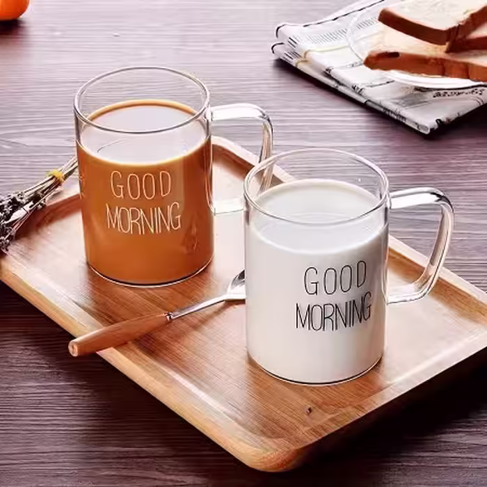 فنجان پیرکس چای و نسکافه Good.morning