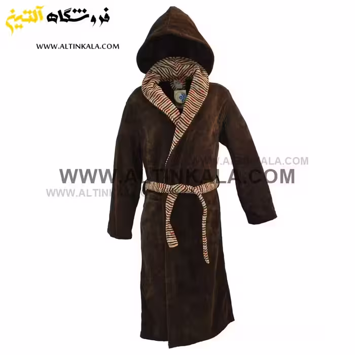 حوله پالتویی پودایران مدل ایلیا شکلاتی سایز 115
