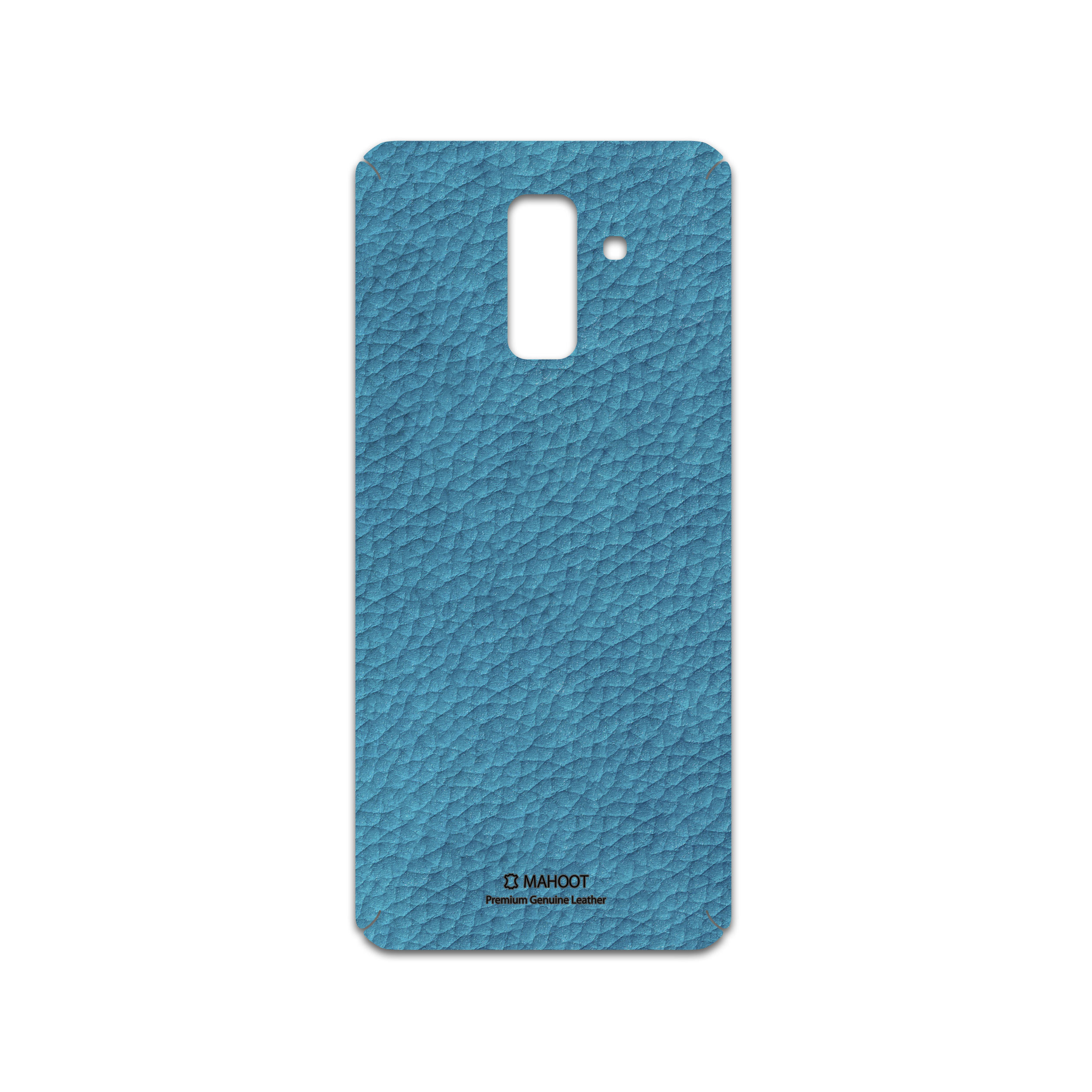برچسب پوششی ماهوت مدل Blue-Leather مناسب برای گوشی موبایل سامسونگ Galaxy A6 Plus 2018