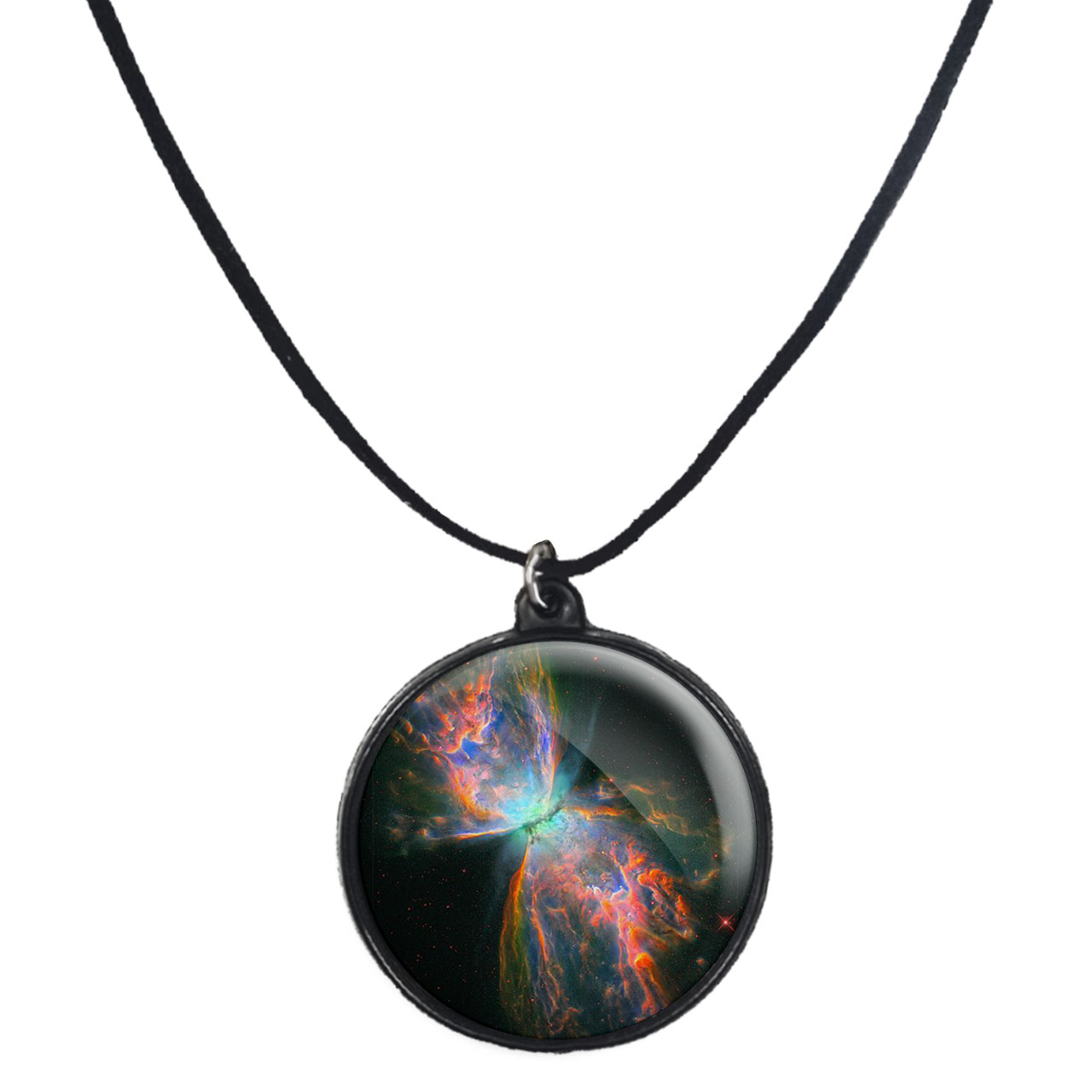 گردنبند پرمانه طرح سیاه چاله ها کد pmb.25888 مدل دو طرفه