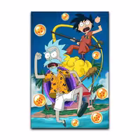تابلو شاسی گوفی مدل ریک اند مورتی طرح Rick and Morty کد DBZ32 | دنیای قاب