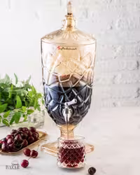 کلمن شیشه ای عسلی 3.5 لیتر پاشاسازه مدل کراک کد 43100