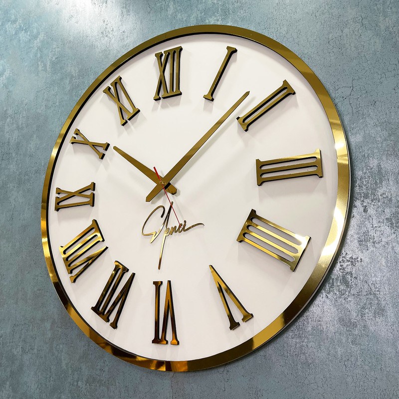 ساعت دیواری اِلِنسی مدل Carolyn به همراه دو عدد تابلو ساعت دیواری مدرن