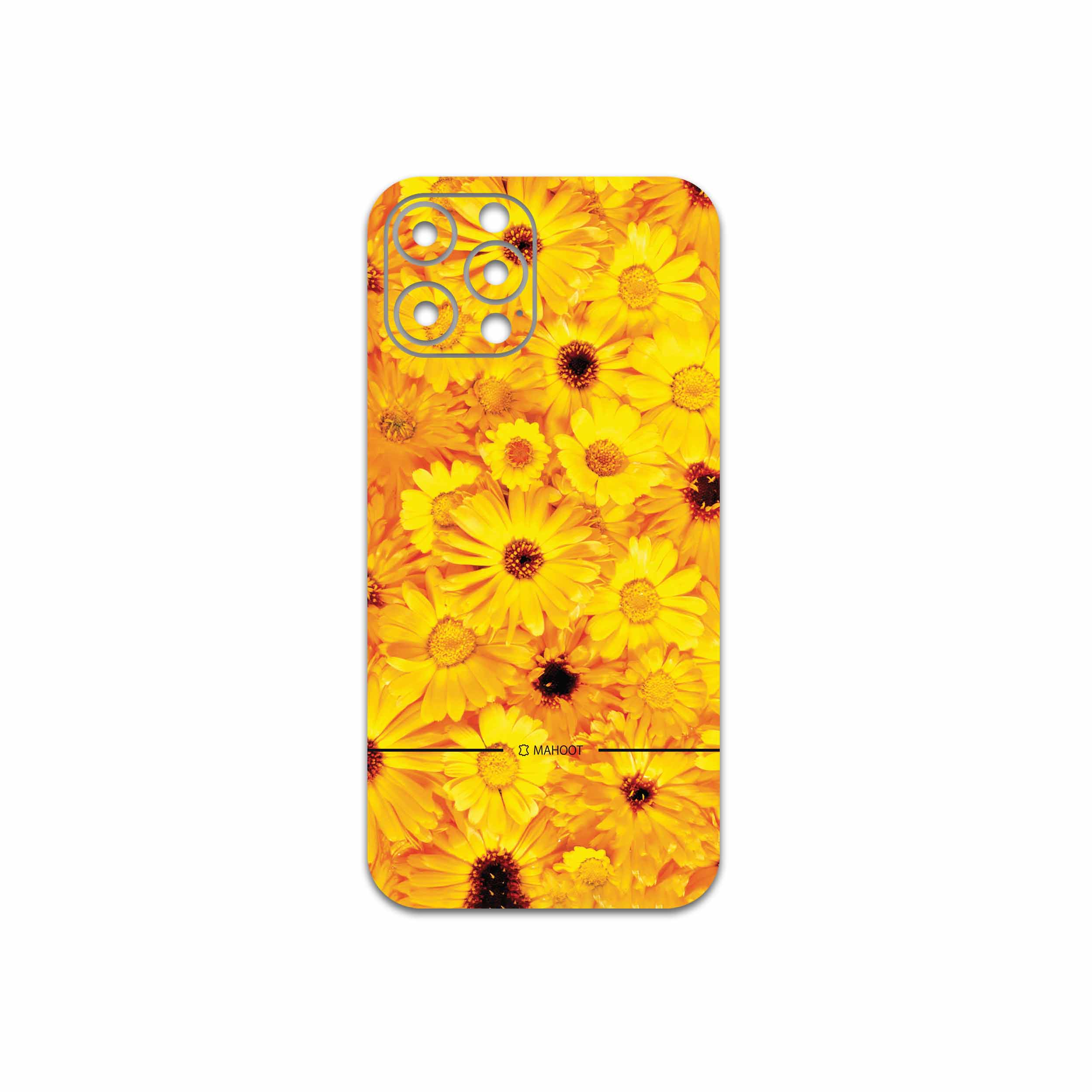 برچسب پوششی ماهوت مدل Yellow-Flower مناسب برای گوشی موبایل اپل iPhone 12 Pro Max