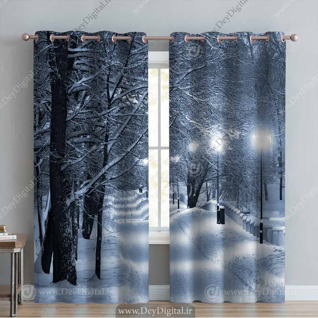 پرده پانچی درختان برفی pk-3325