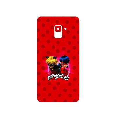 برچسب پوششی ماهوت مدل Ladybug and Cat Noir مناسب برای گوشی موبایل سامسونگ Galaxy A8 Plus 2018