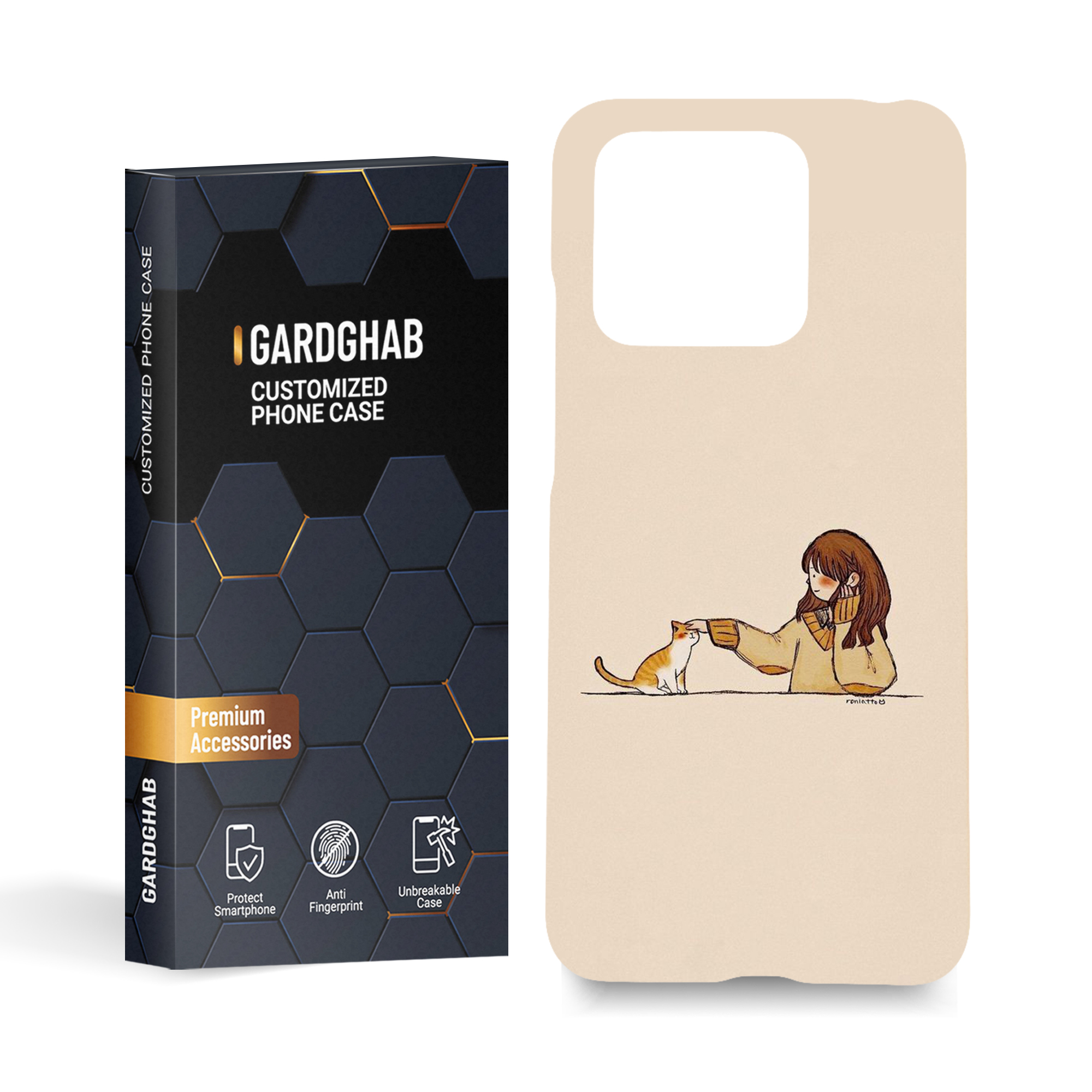 کاور گارد قاب مدل دخترانه مناسب برای گوشی موبایل شیائومی Redmi 10c