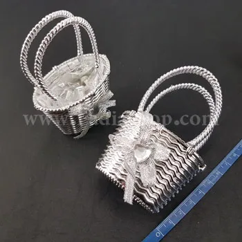 سبد تزئینی نقره ای