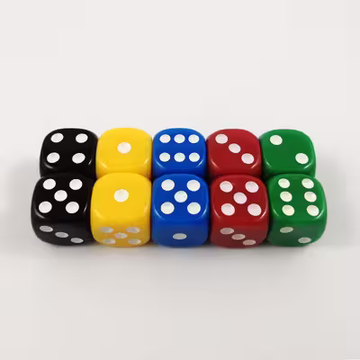 تاس بازی مدل Round Dice کد ATY-1010 مجموعه 10 عددی