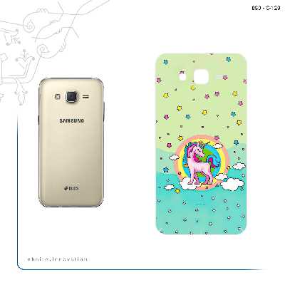 برچسب پوششی ماهوت مدل Rainbow unicorn adventure مناسب برای گوشی موبایل سامسونگ Galaxy J7 2015