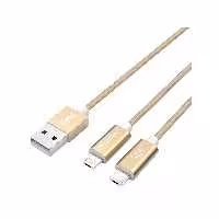 کابل micro USB و لایتنینگ 1.5 متری یونیتک مدل Y-C4023GD