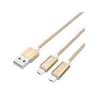 کابل micro USB و لایتنینگ 15 متری یونیتک مدل Y-C4023GD