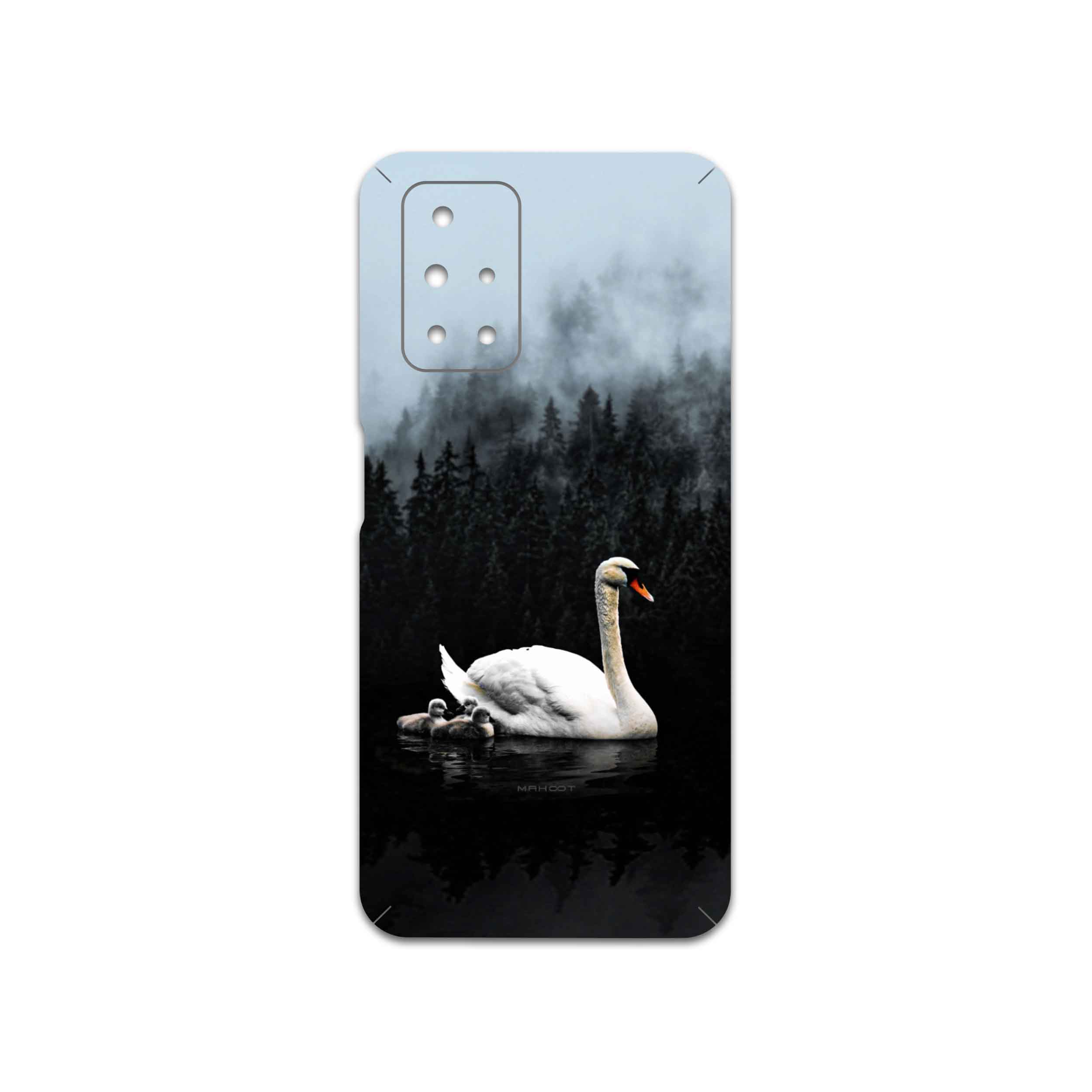 برچسب پوششی ماهوت مدل Swan-Lake مناسب برای گوشی موبایل شیائومی Redmi 10 Prime
