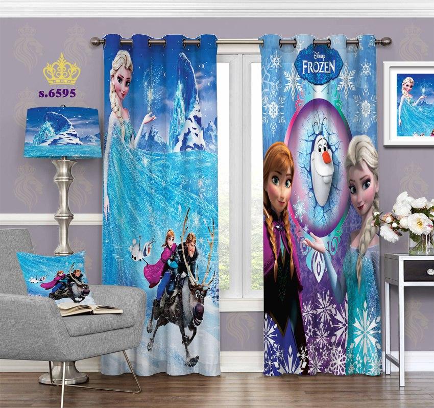 پرده پانچ کودکانه طرح کارتونی فروزن کد 6595-s