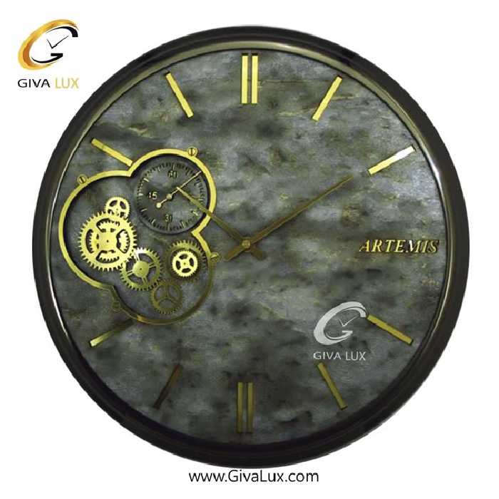 ساعت دیواری اورجینال آرتمیس آلیاژ فلزی طوسی| کد رفرنس 90027، مدل: 2040TitaniumA