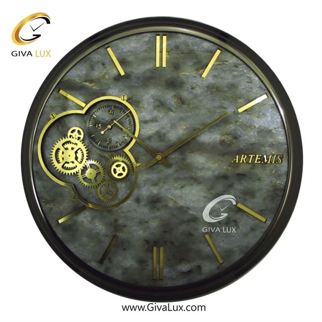 ساعت دیواری اورجینال آرتمیس آلیاژ فلزی طوسی| کد رفرنس 90027، مدل: 2040TitaniumA