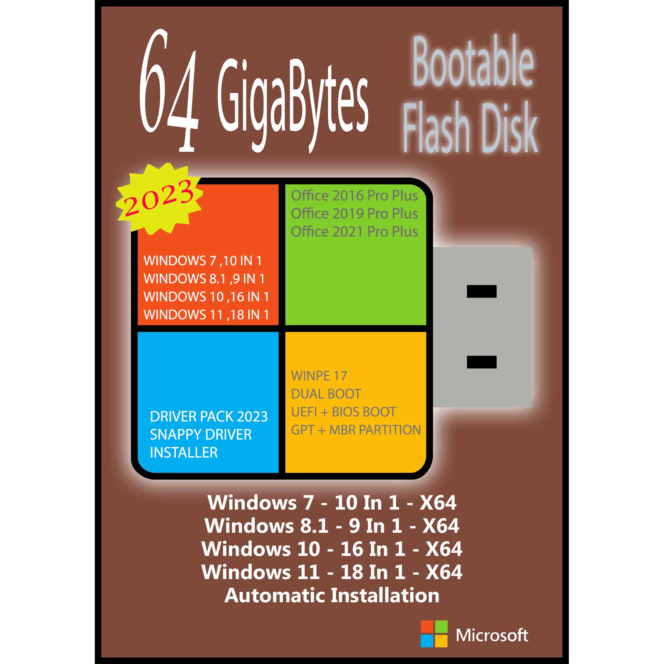 سیستم عامل Windows 7 8.1 10 11 AIO 53In4 X64 - Driver Pack 2022 - Office 16-19-21 نشر مایکروسافت