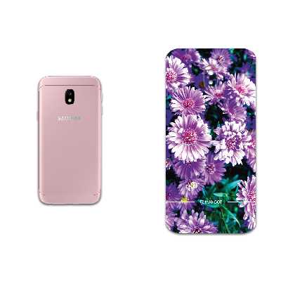 برچسب پوششی ماهوت مدل Purple-Flower مناسب برای گوشی موبایل سامسونگ Galaxy J3 2017