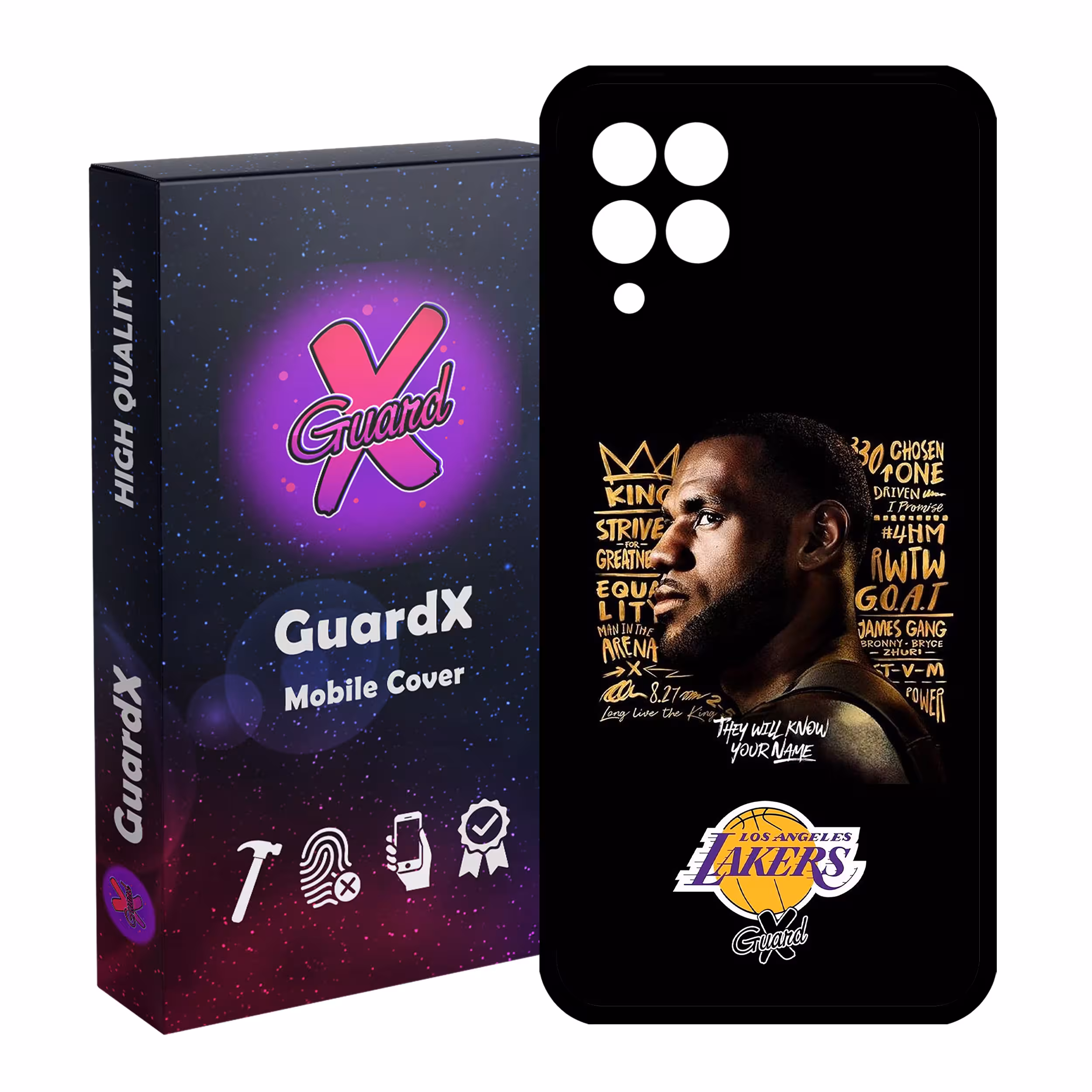 کاور گارد ایکس طرح Lebron James مدل Glass10120 مناسب برای گوشی موبایل سامسونگ Galaxy A22 4G