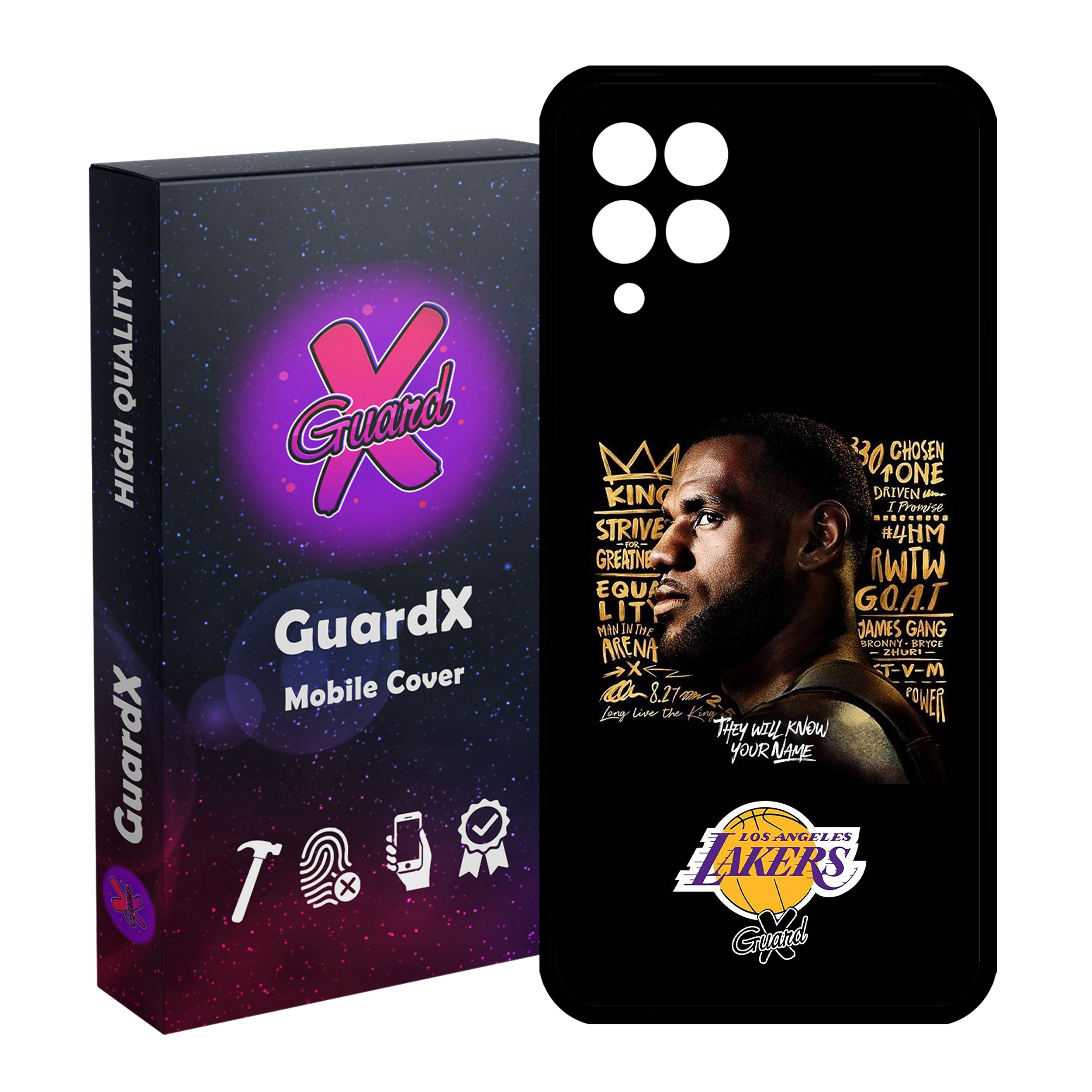 کاور گارد ایکس طرح Lebron James مدل Glass10120 مناسب برای گوشی موبایل سامسونگ Galaxy A22 4G