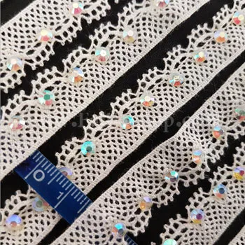 نوار قلاب بافی نگین دار 1 سانت