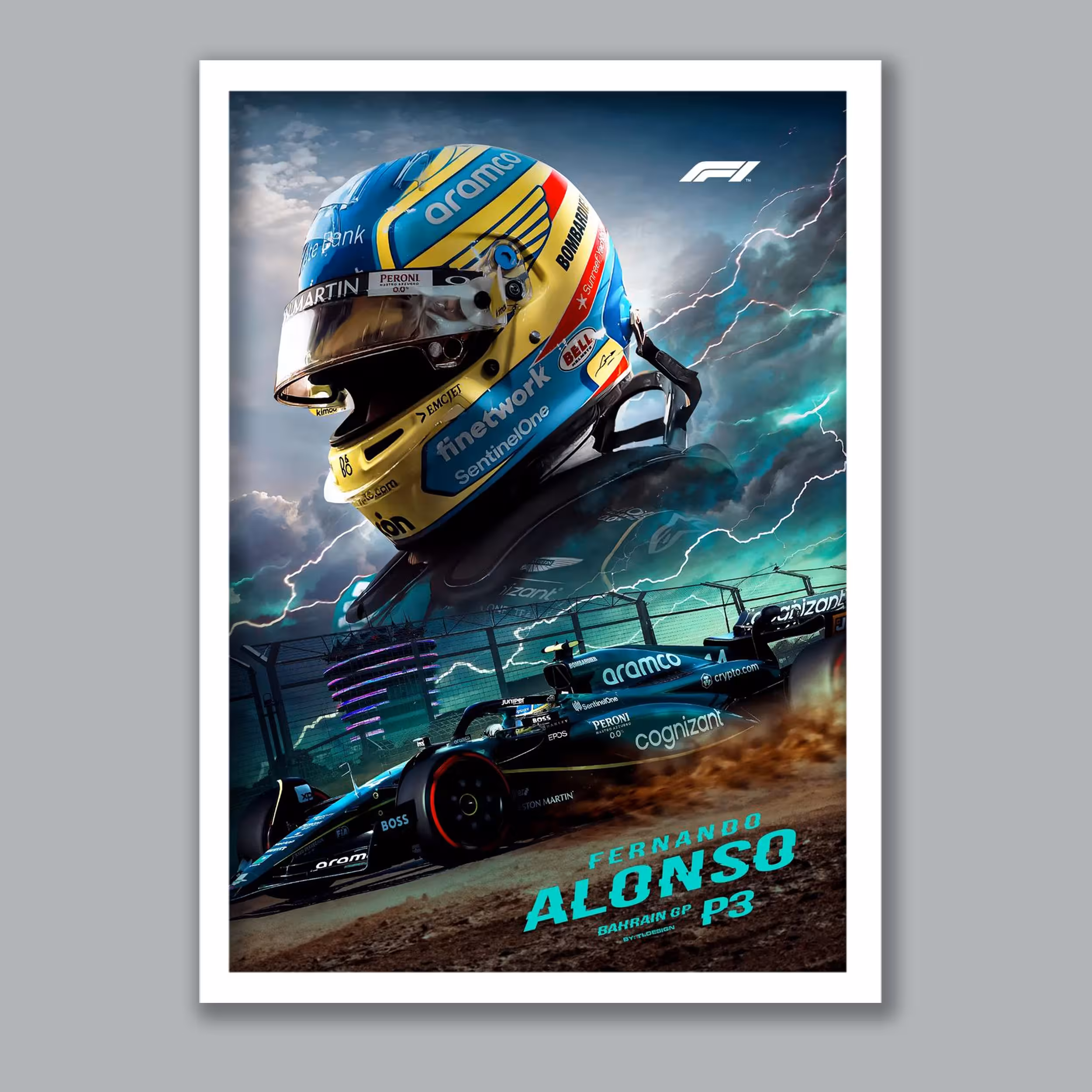 تابلو مدل فرمول یک فرناندو آلونسو Fernando Alonso کد LA-G10201
