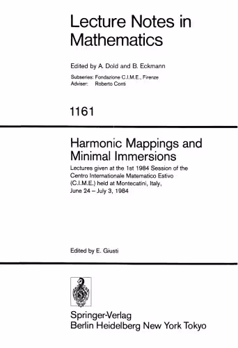 خرید و دانلود نسخه کامل کتاب Harmonic Mappings and Minimal Immersion