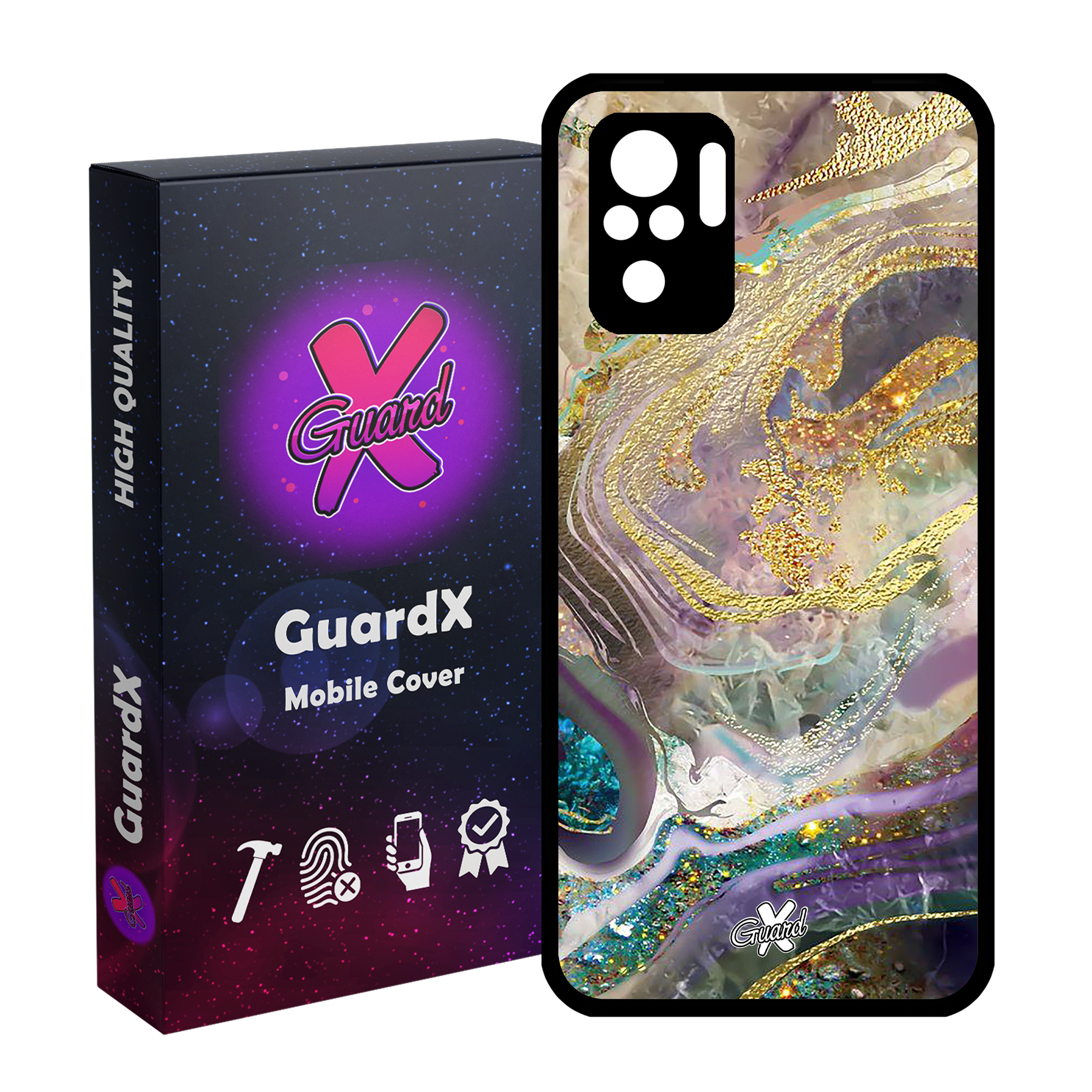 کاور گارد ایکس طرح ماربل مدل Glass10295 مناسب برای گوشی موبایل شیائومی Redmi Note 10 4G / Note 10S