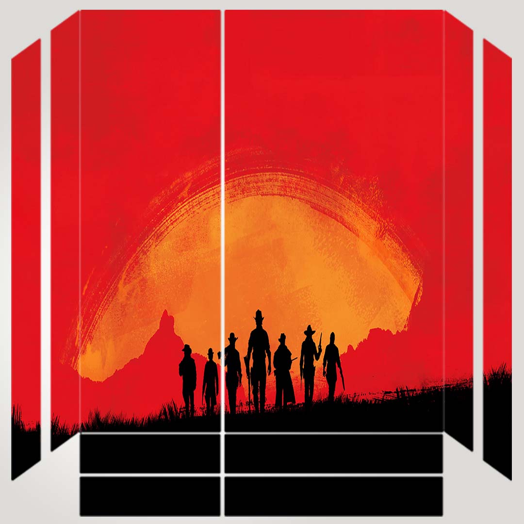 برچسب پلی استیشن ۴ مدل ps4 fat طرح Red Dead  کد PS-1035