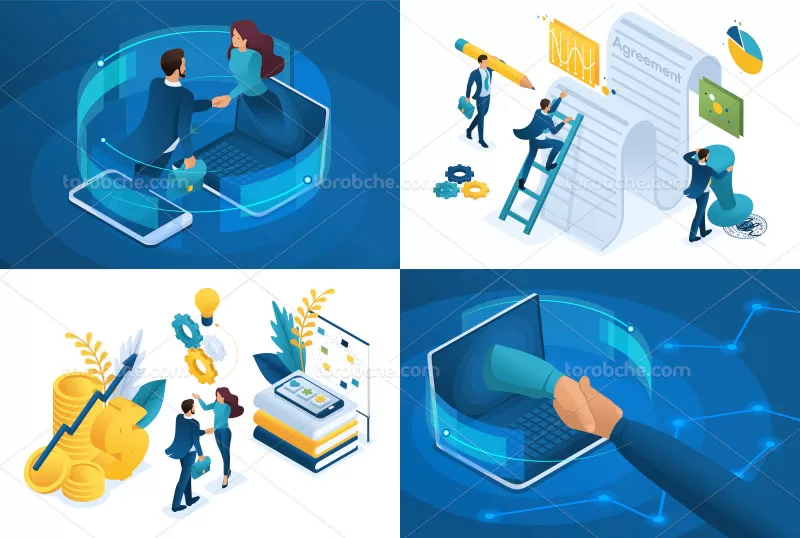 فایل وکتور دیجیتال مارکتینگ | گرافیک با طعم تربچه