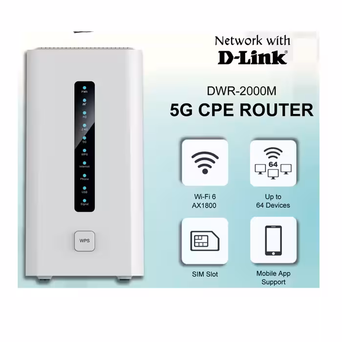 D-Link DWR-2000M CPE 5G Wi-Fi 6 Router مودم 5G دلینک - تکنو لینک 148