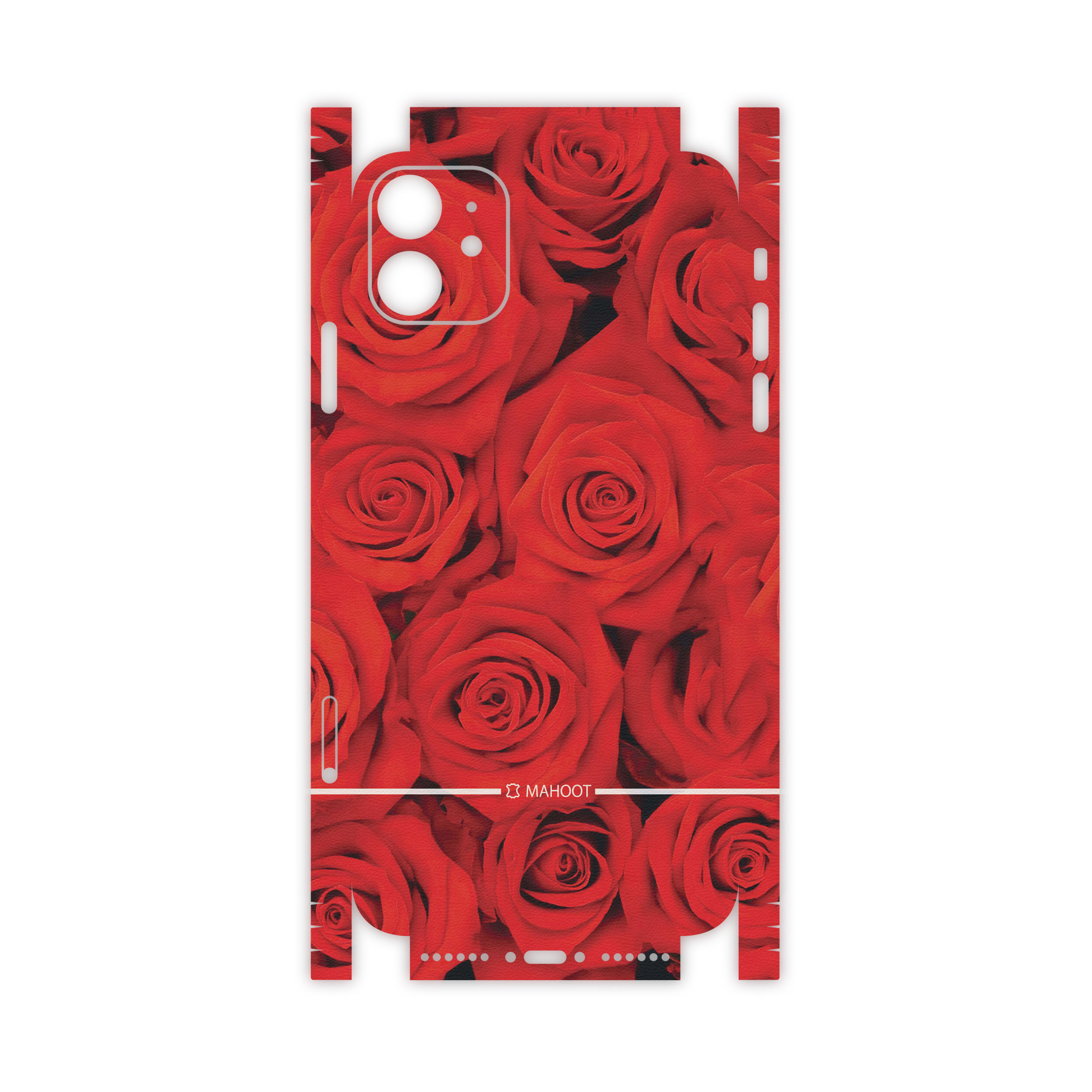 برچسب پوششی ماهوت مدل Red-Flower-FullSkin مناسب برای گوشی موبایل اپل iPhone 11