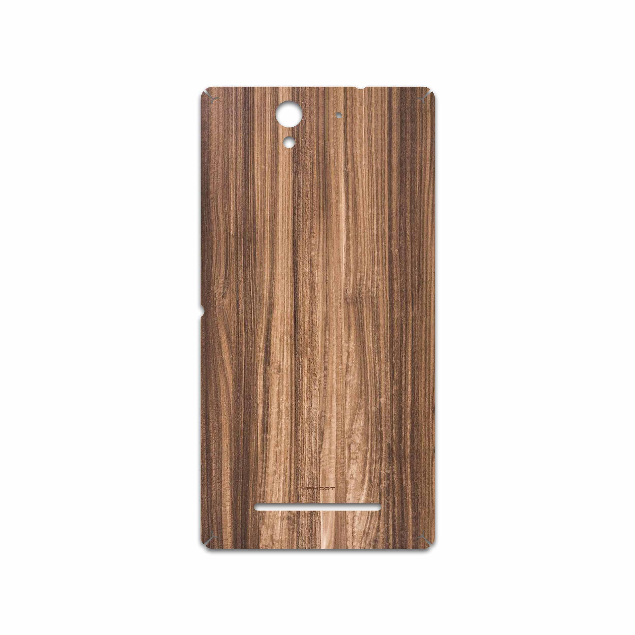 برچسب پوششی ماهوت مدل Light Walnut Wood مناسب برای گوشی موبایل سونی Xperia C3 Dual