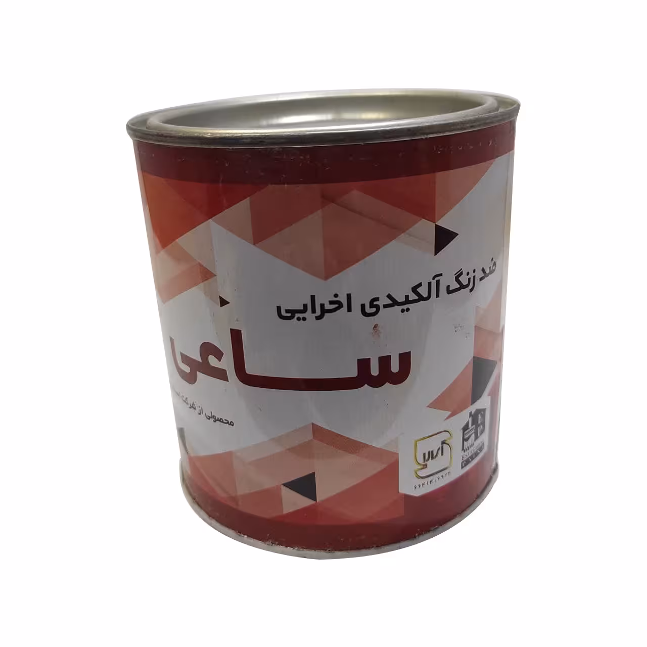 ضد زنگ آلکیدی اخرایی ساعی مدل S-1 حجم 1 لیتر