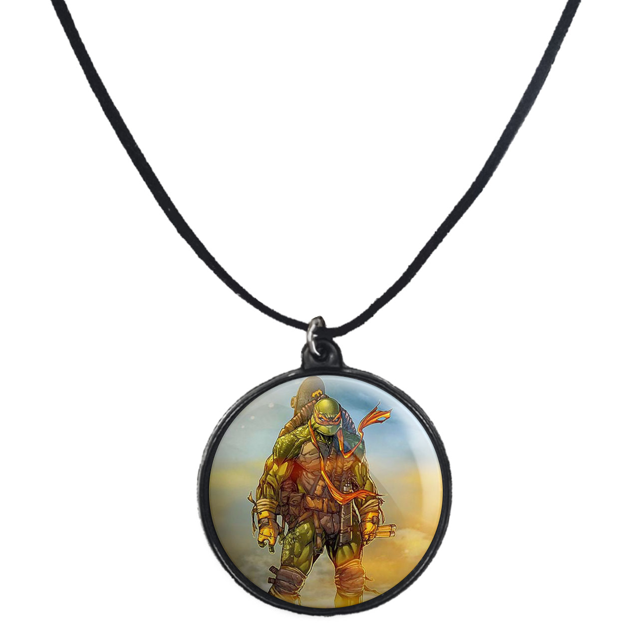 گردنبند پرمانه طرح لاکپشت‌های نینجا کد pmb.9964 مدل دو طرفه