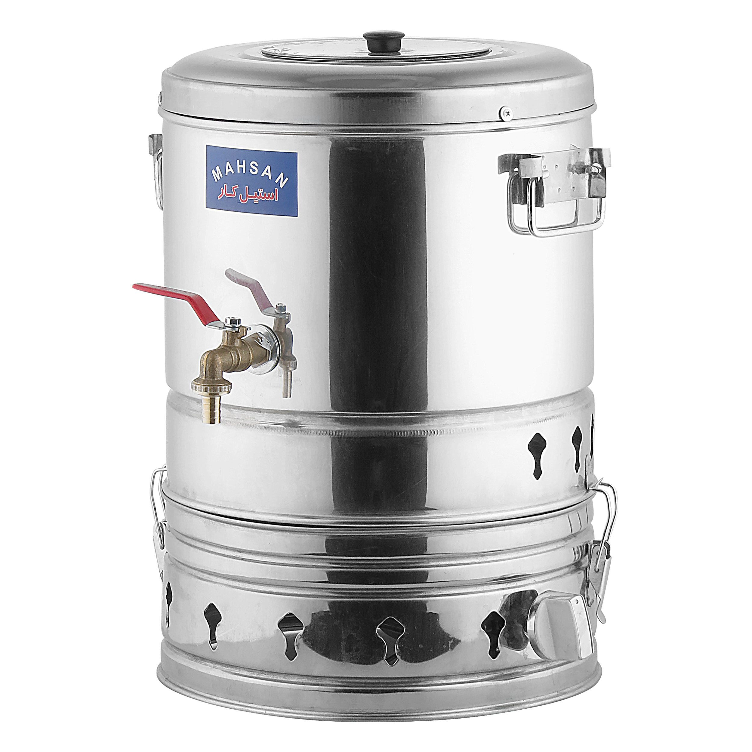 سماورگازی مهسان استیل کارمدل ترموکوبل گنجایش 30 لیتر