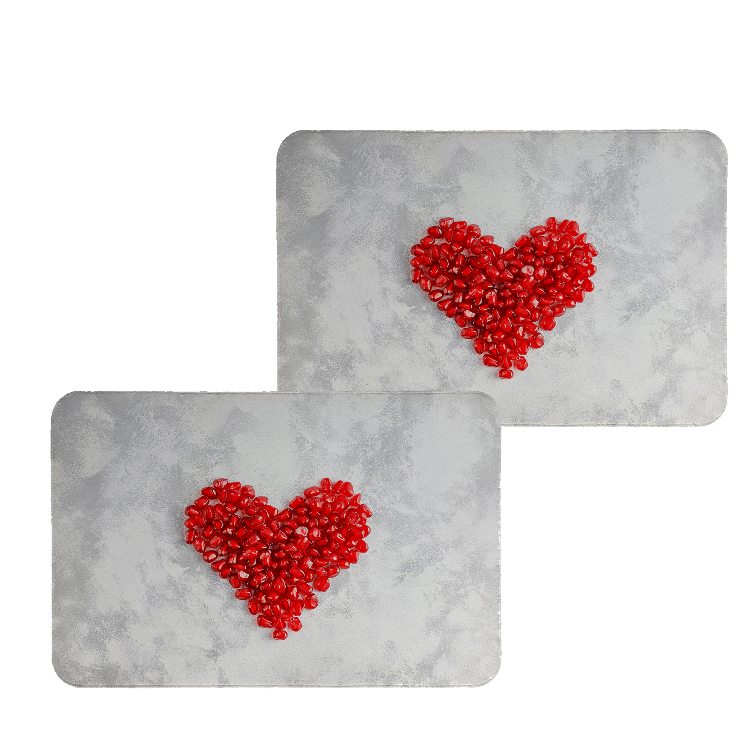 زیربشقابی طرح انار قلبی کد 8428 مجموعه 2 عددی