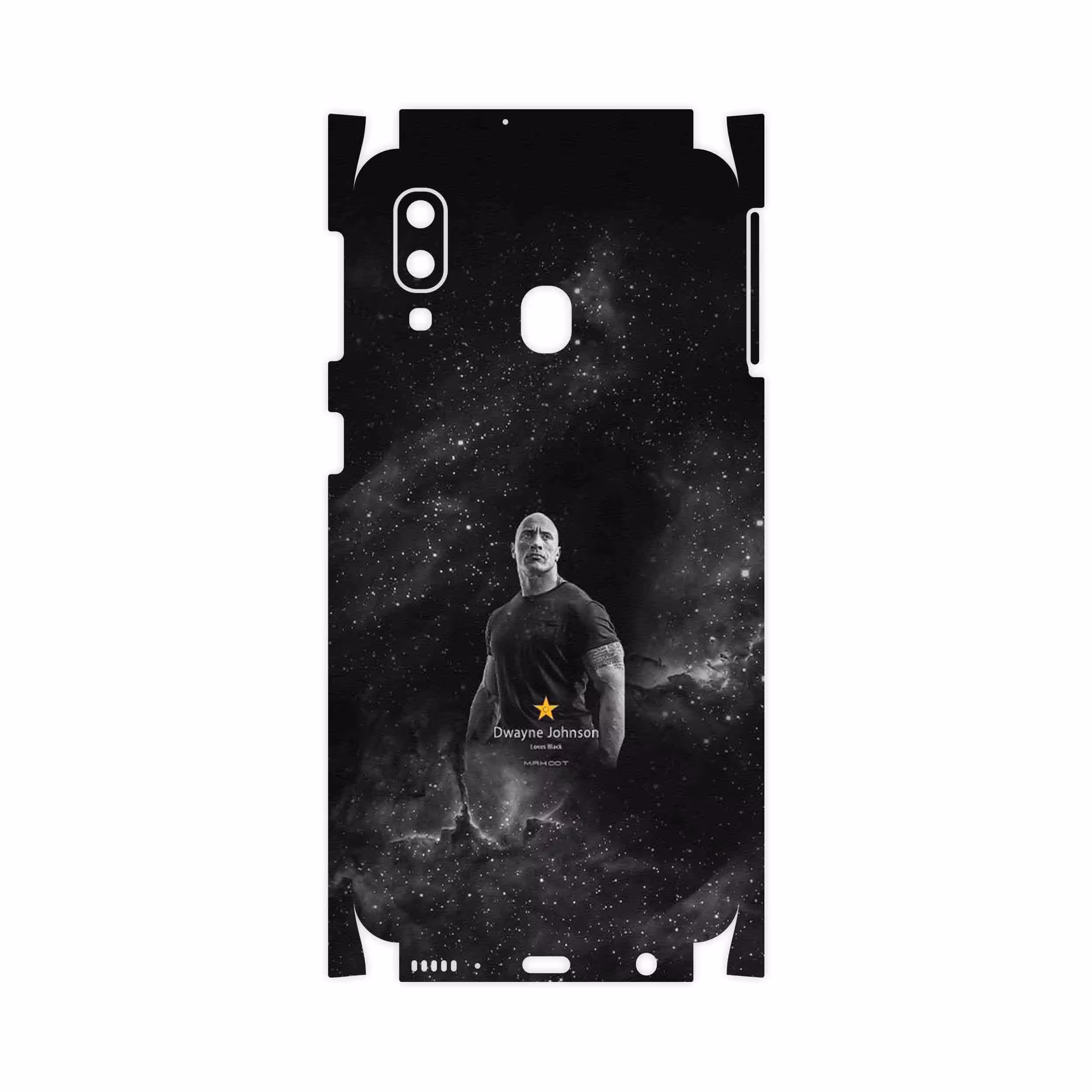 برچسب پوششی ماهوت مدل Dwayne Johnson-FullSkin مناسب برای گوشی موبایل سامسونگ Galaxy A40