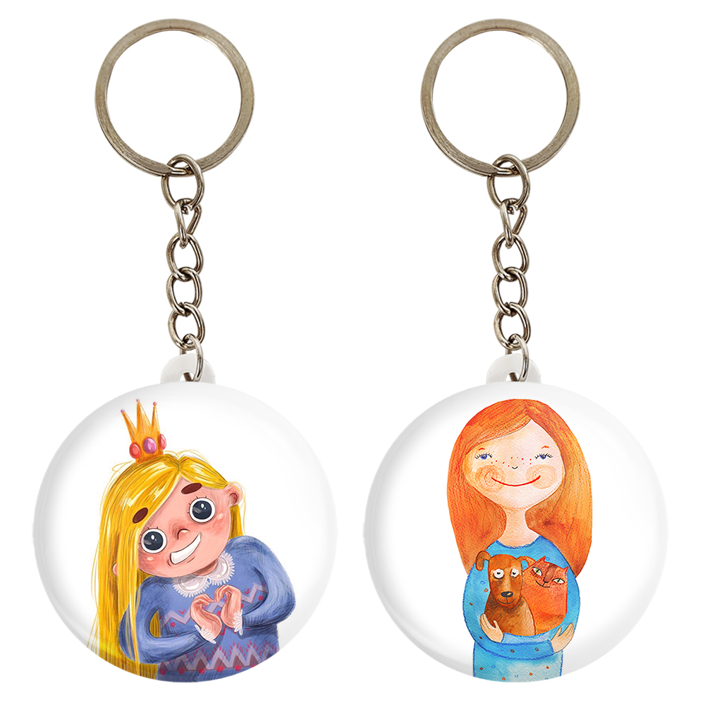 جاکلیدی خندالو مدل دختر کد 16351629 مجموعه 2 عددی