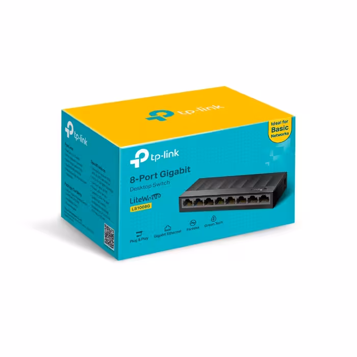 سوئیچ 8 پورت گیگابیتی و دسکتاپ تی پی لینک مدل LS1008G - دوسو آی تی