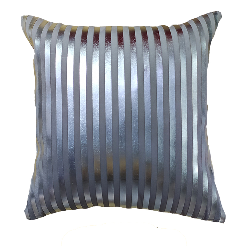 کاور کوسن مدل راه راه چرم و مخمل مدرن