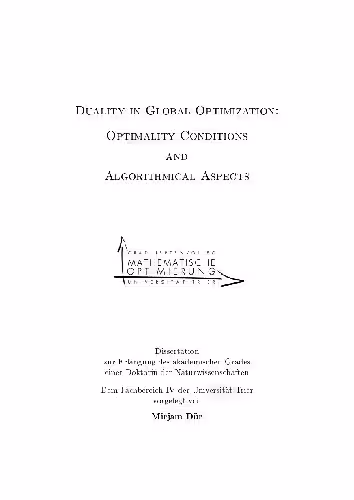 خرید و دانلود نسخه کامل کتاب Duality in Global Optimization: Optimality Conditions and Algorithmical Aspects - PDF